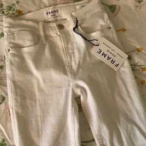 NWT Le high straight Frame white denim NWT
